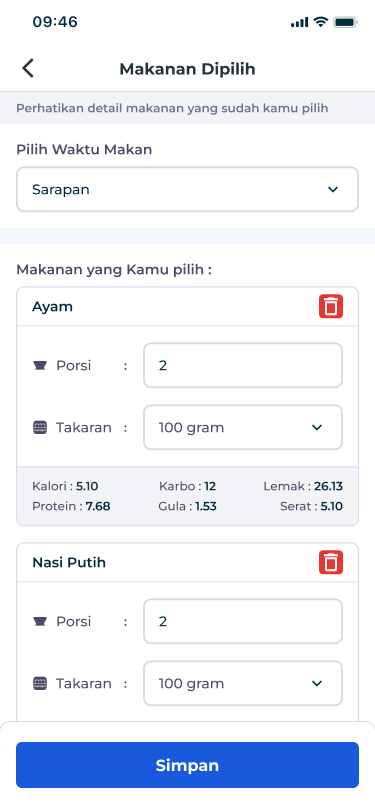 Meal Plans & Saved Meals screenshot 8